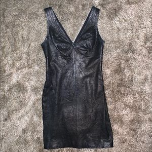 Robert Rodriguez genuine lamb Leather dress